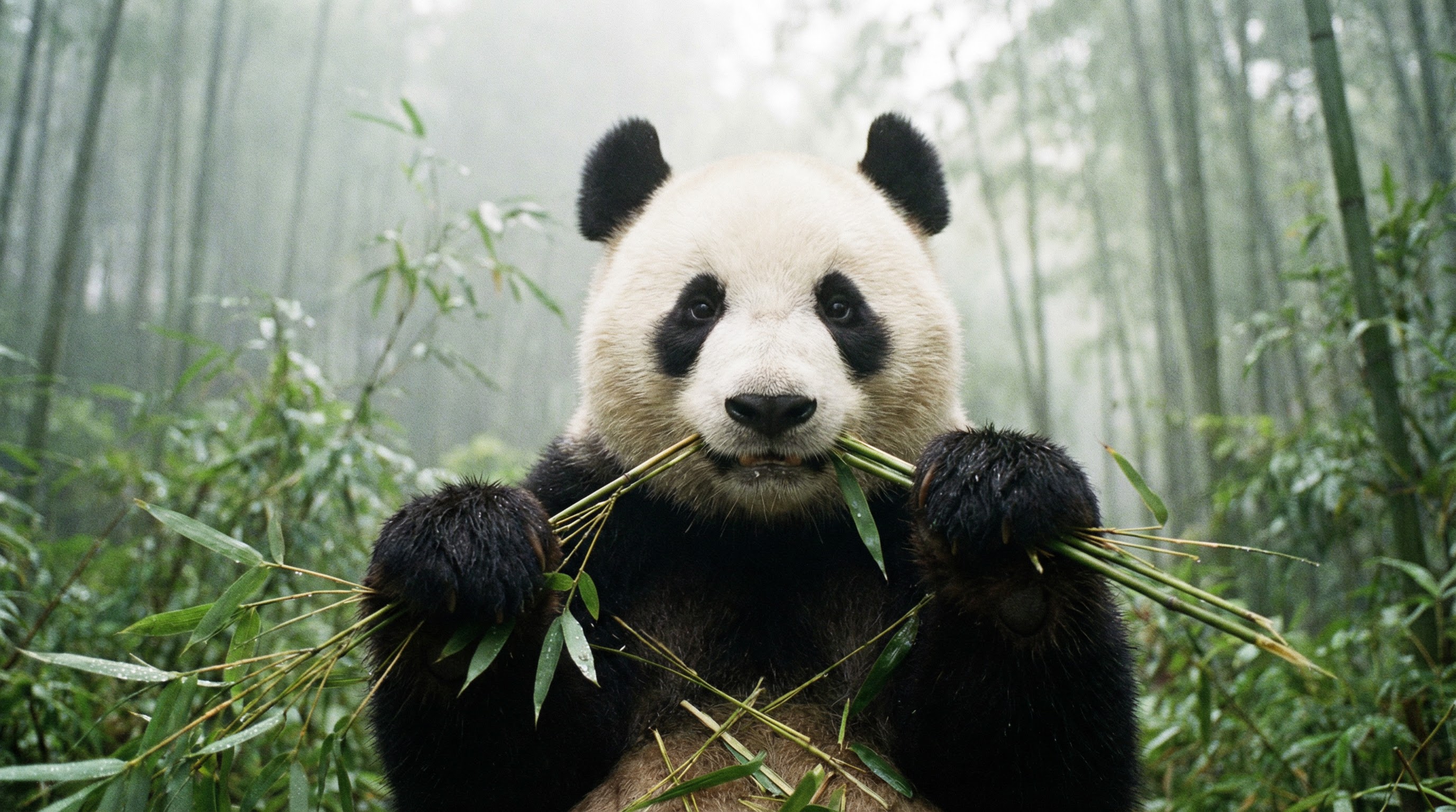 蜜芽熊猫吃竹视频
